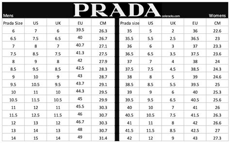 Prada size chart